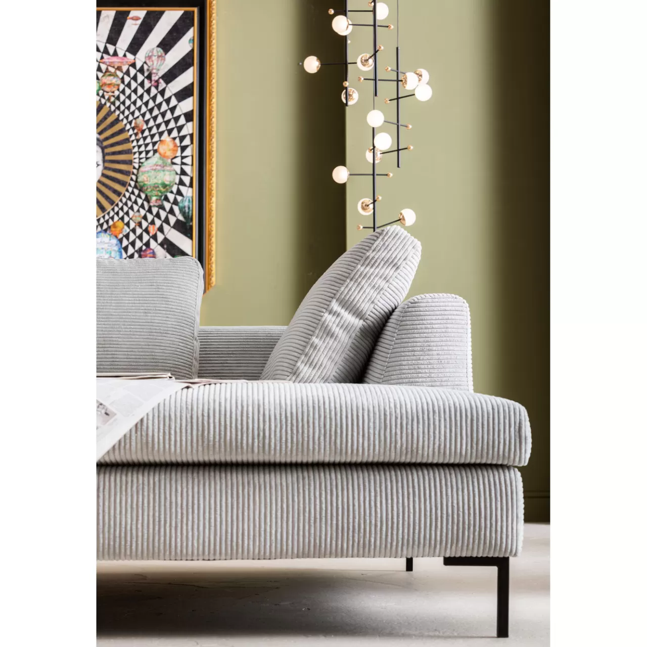 Canapés D Angle Gianni Cord Gris Droite*KARE Design Best