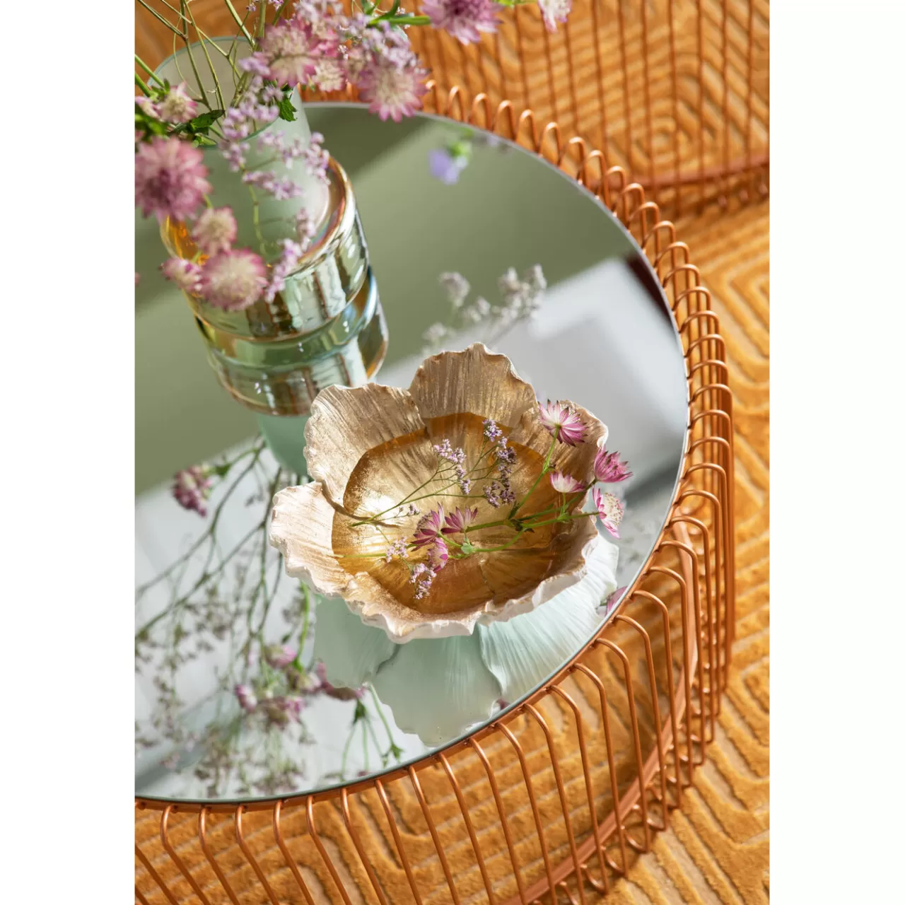 Coupe Décorative Flower Bloom Creme-Dore O20Cm*KARE Design Best Sale