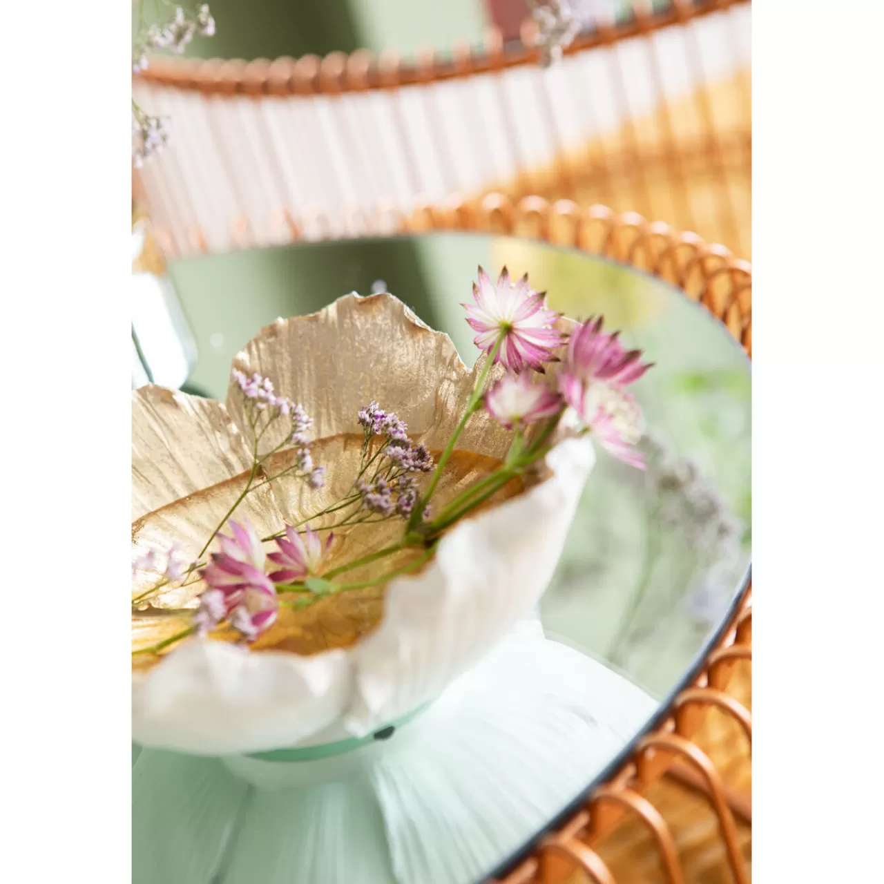 Coupe Décorative Flower Bloom Creme-Dore O20Cm*KARE Design Best Sale