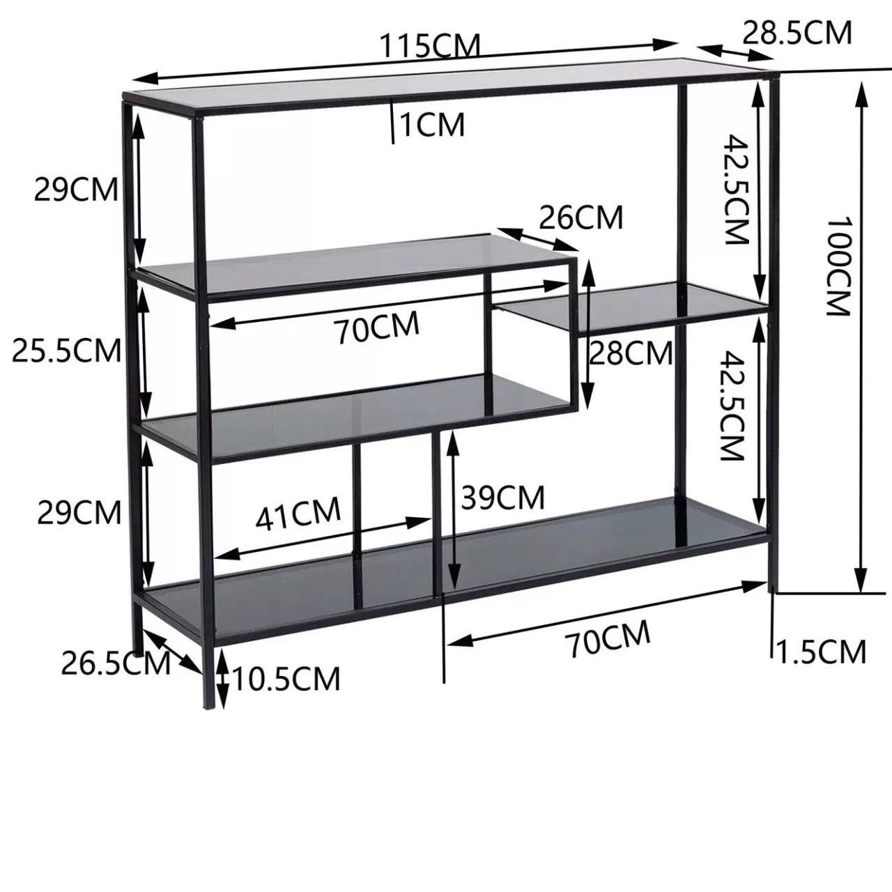Etagere Loft Noir 115X100Cm*KARE Design Discount
