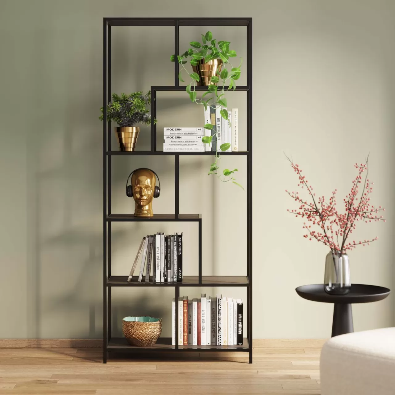 Etagere Loftie Noir 77X185Cm*KARE Design Fashion