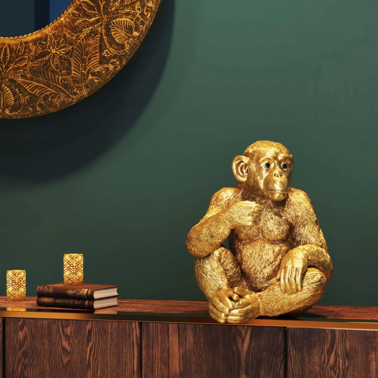 Figurine Décorative Baby Ape Dore 53Cm*KARE Design Discount