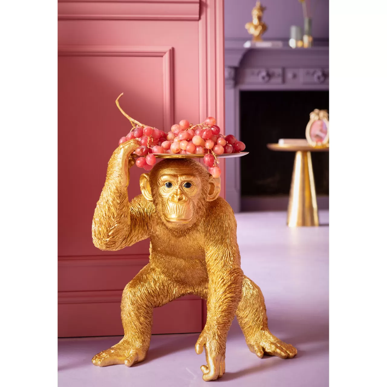 Figurine Décorative Butler Playing Chimp Dore 52Cm*KARE Design Store