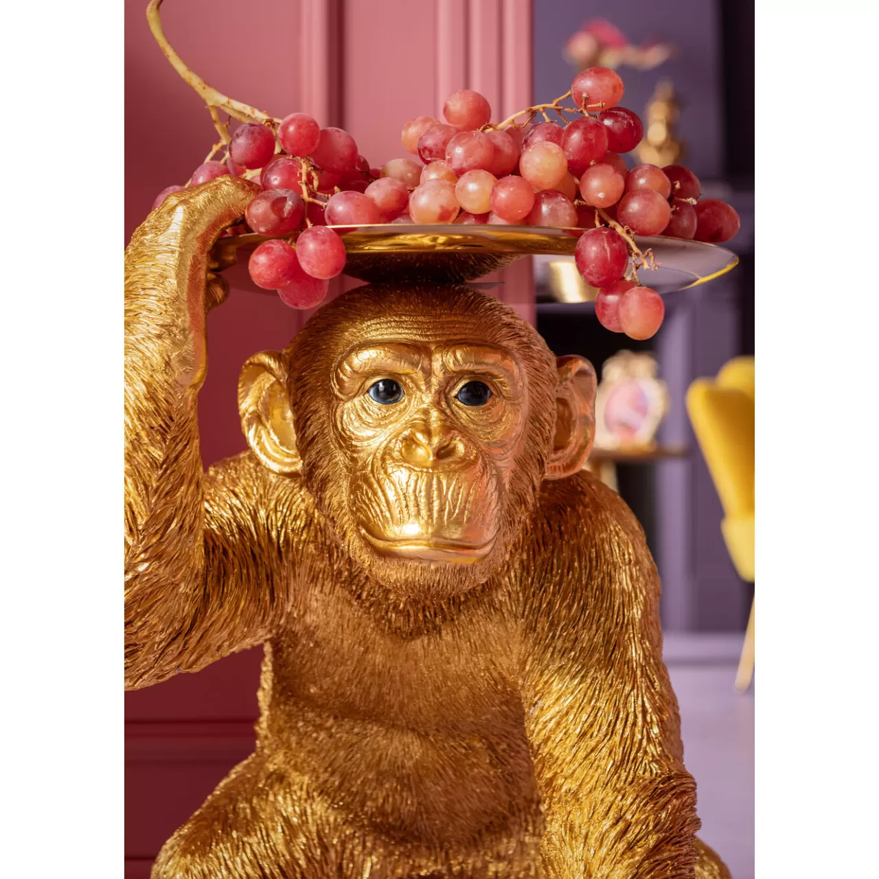 Figurine Décorative Butler Playing Chimp Dore 52Cm*KARE Design Store