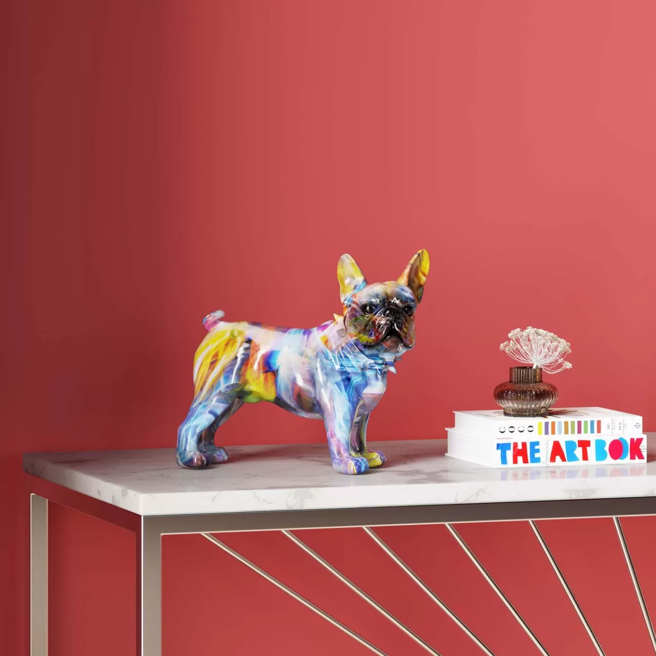 Figurine Décorative Frenchie Colorful 24Cm*KARE Design Best