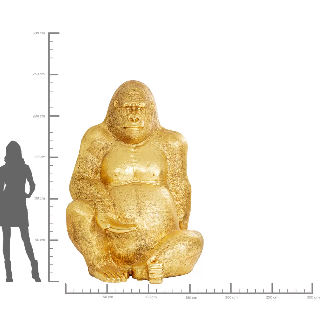 Figurine Décorative Gorilla Dore Xxl 249*KARE Design New