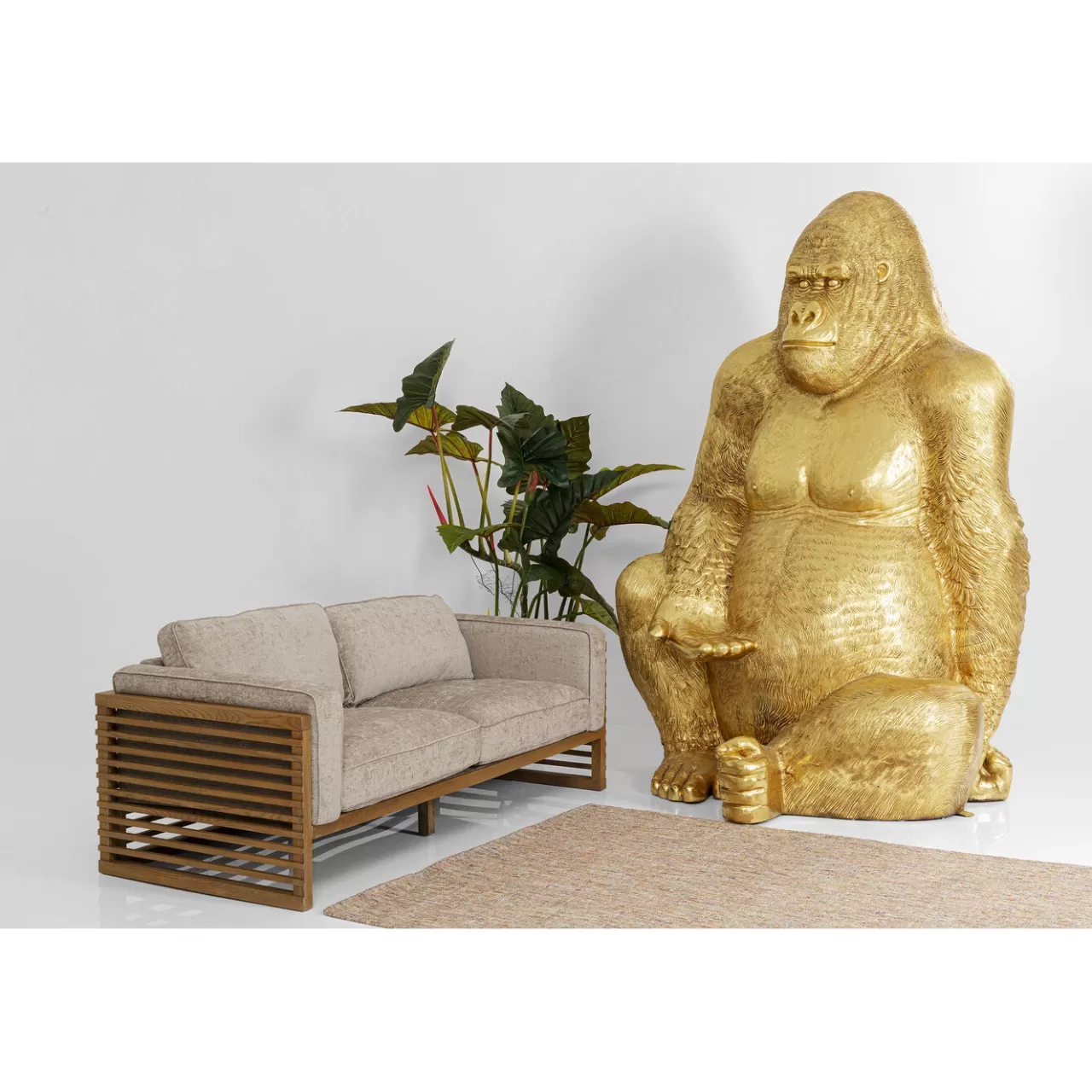 Figurine Décorative Gorilla Dore Xxl 249*KARE Design New