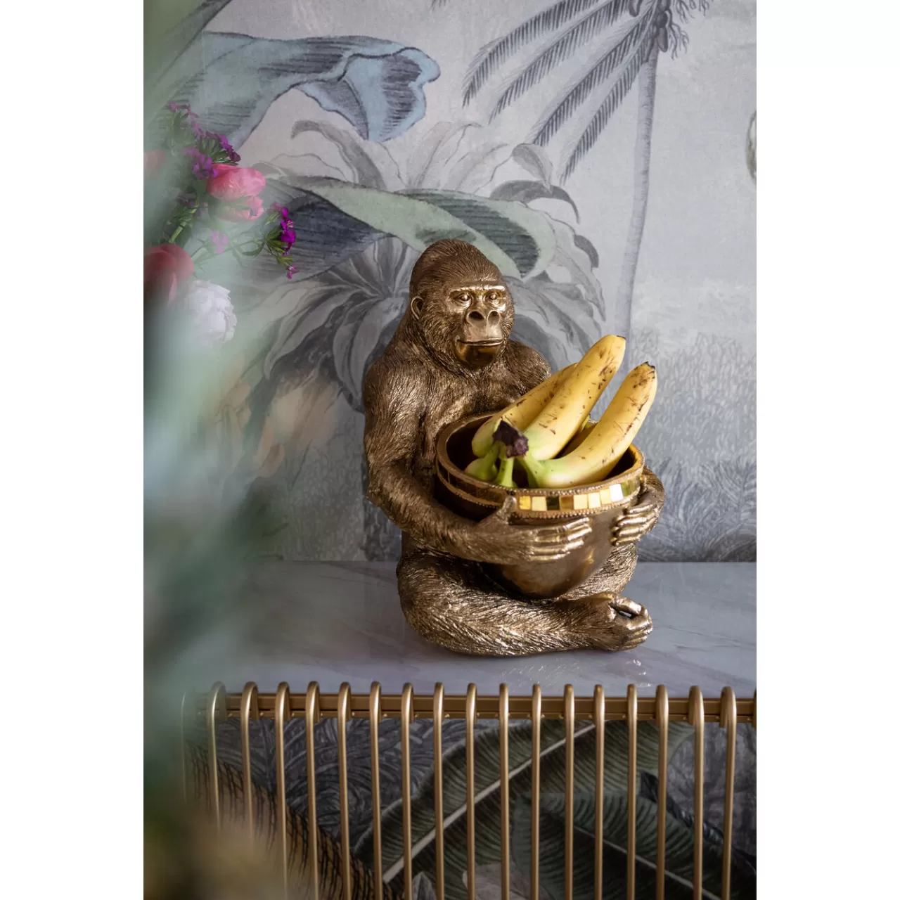 Figurine Décorative Holding Bowl Dore 41Cm*KARE Design New