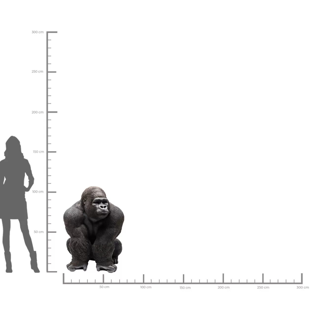 Figurine Décorative Monkey Gorilla Front Xxl 107Cm*KARE Design Sale