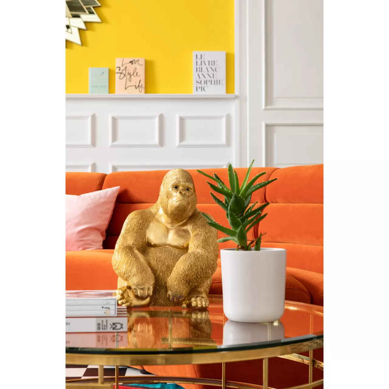 Figurine Décorative Monkey Gorilla Side Dore 39Cm*KARE Design Best Sale