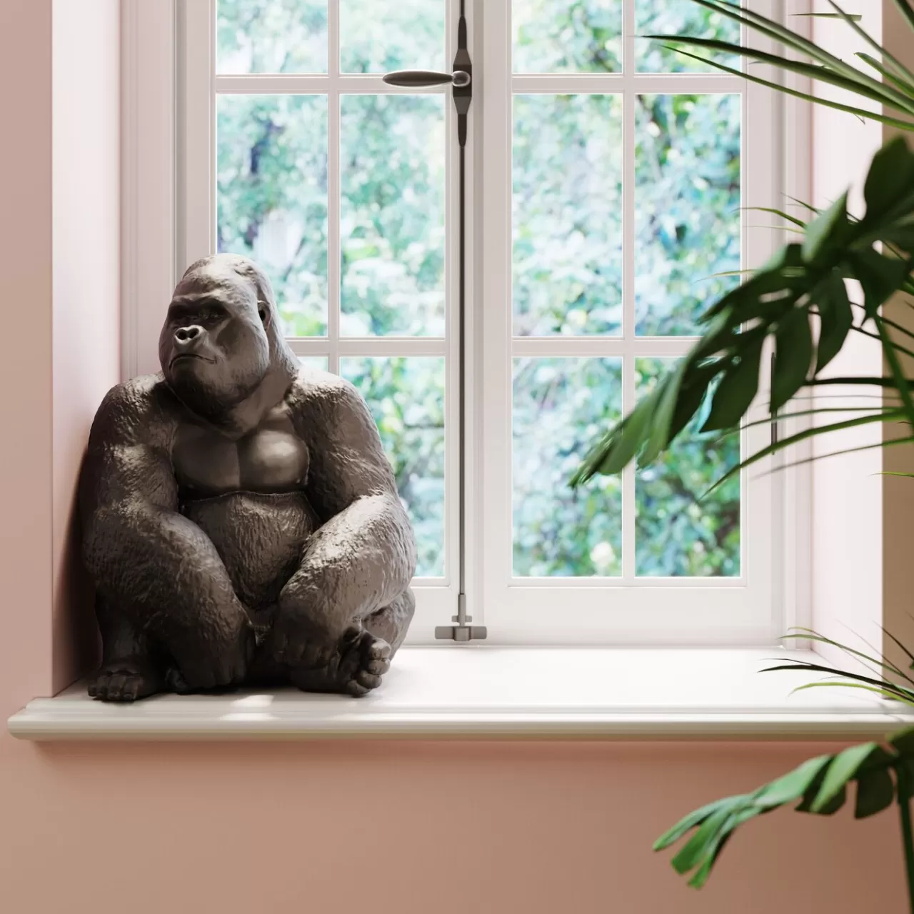 Figurine Décorative Monkey Gorilla Side Noir76Cm*KARE Design Discount