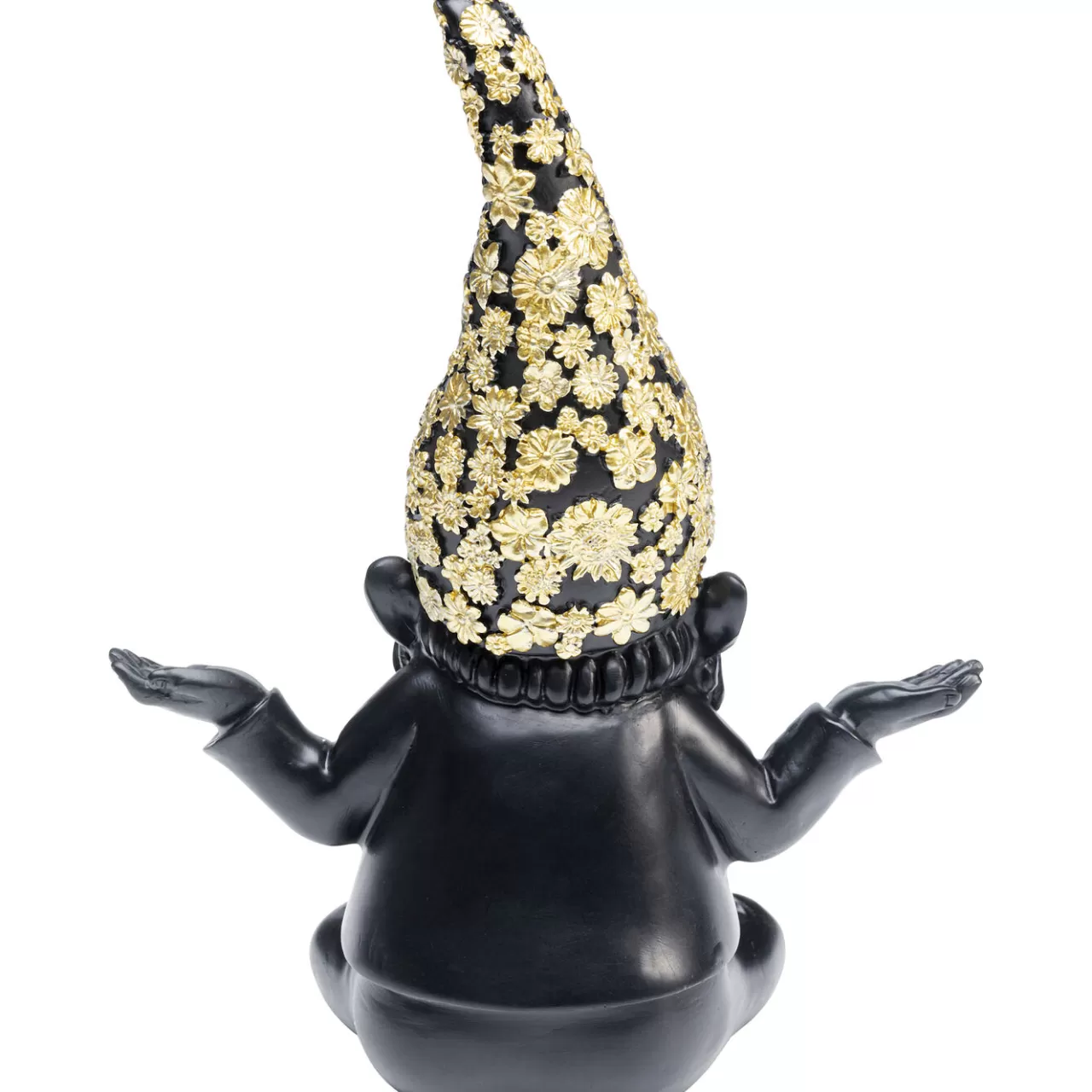 Figurine Décorative Nain Meditation Noir-Dore 19Cm*KARE Design Best
