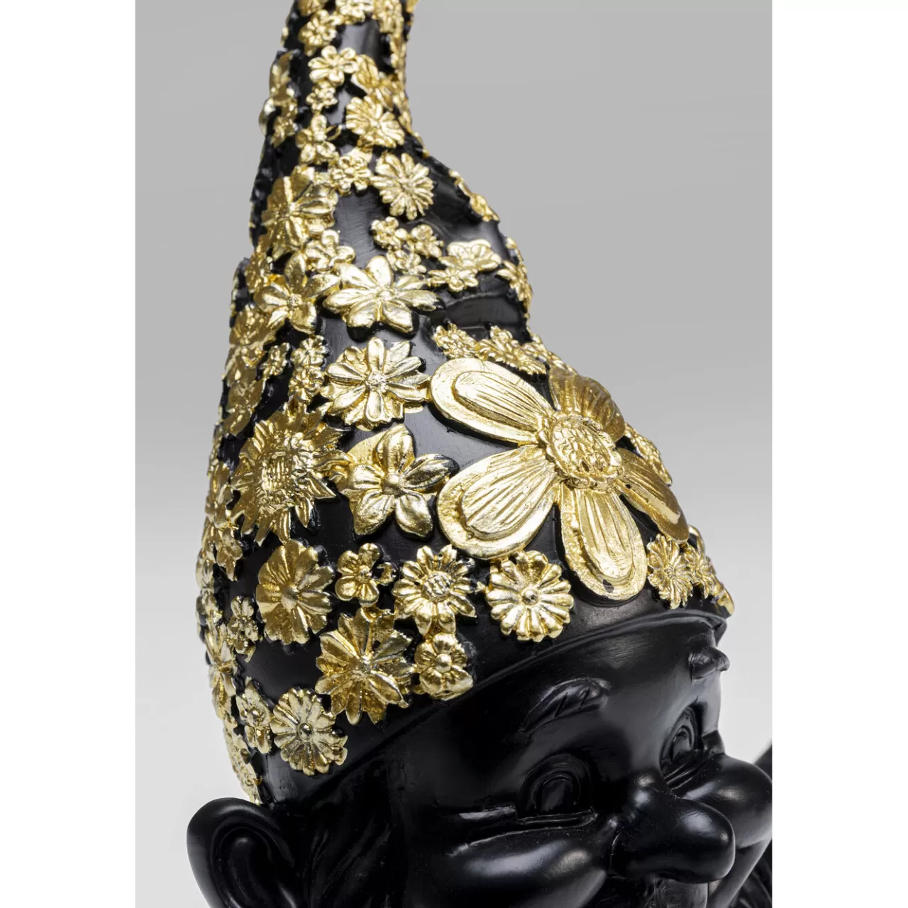 Figurine Décorative Nain Meditation Noir-Dore 19Cm*KARE Design Best