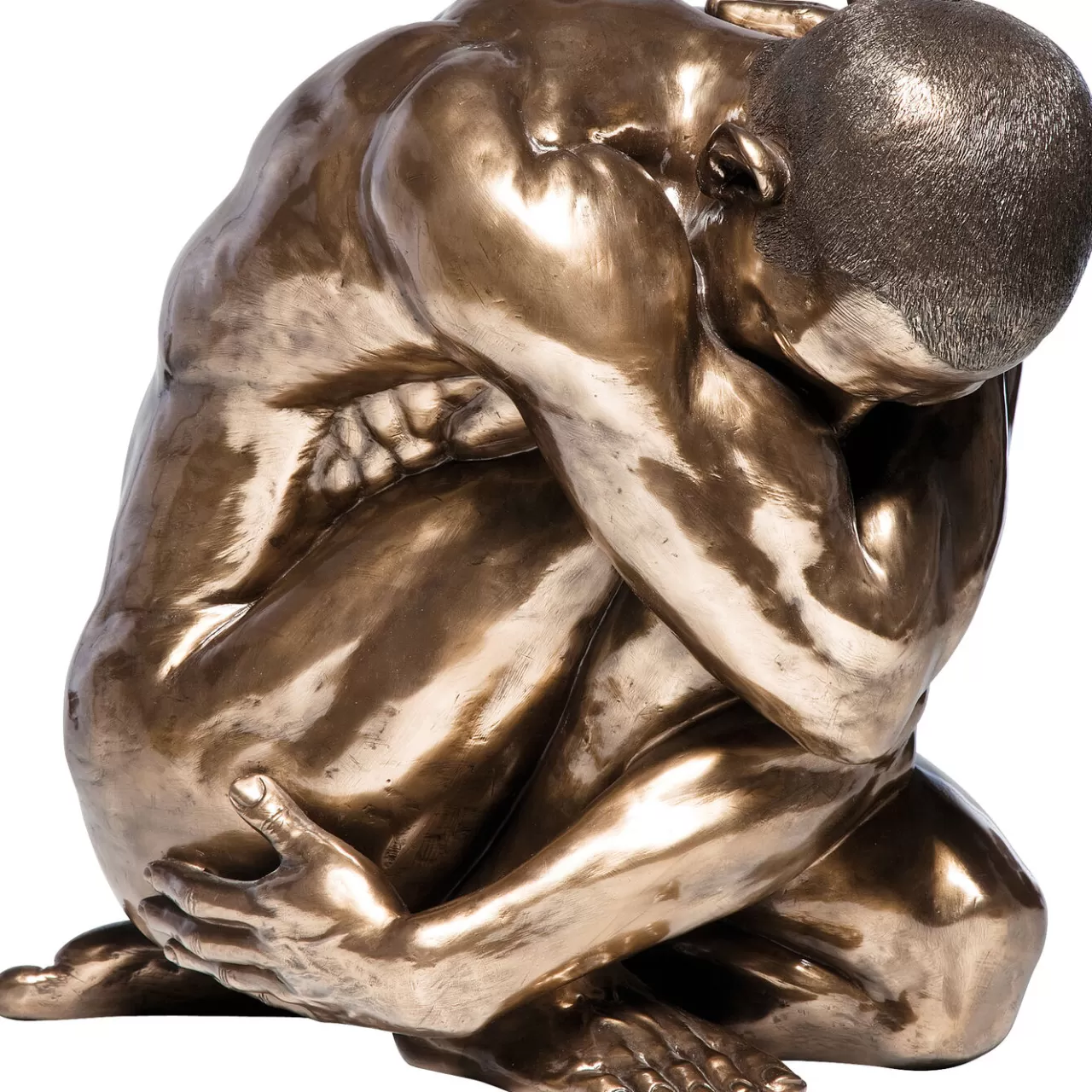 Figurine Décorative Nude Man Hug Bronze 54Cm*KARE Design Shop