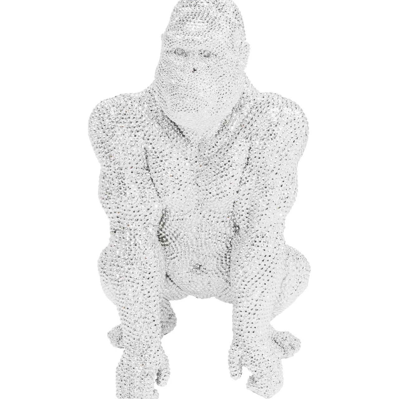 Figurine Décorative Shiny Gorilla Argente 80Cm*KARE Design Discount