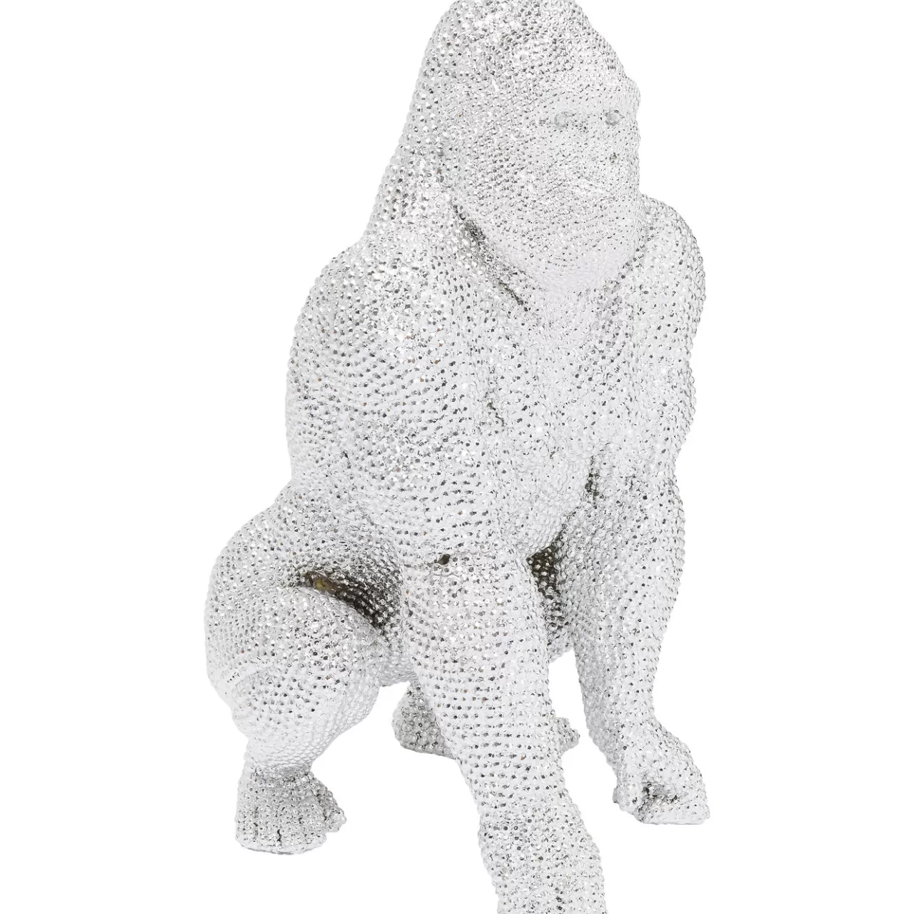 Figurine Décorative Shiny Gorilla Argente 80Cm*KARE Design Discount