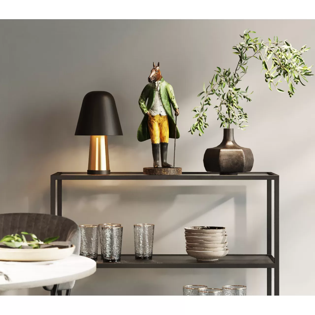 Figurine Décorative Sir Horse Standing 44Cm*KARE Design Best