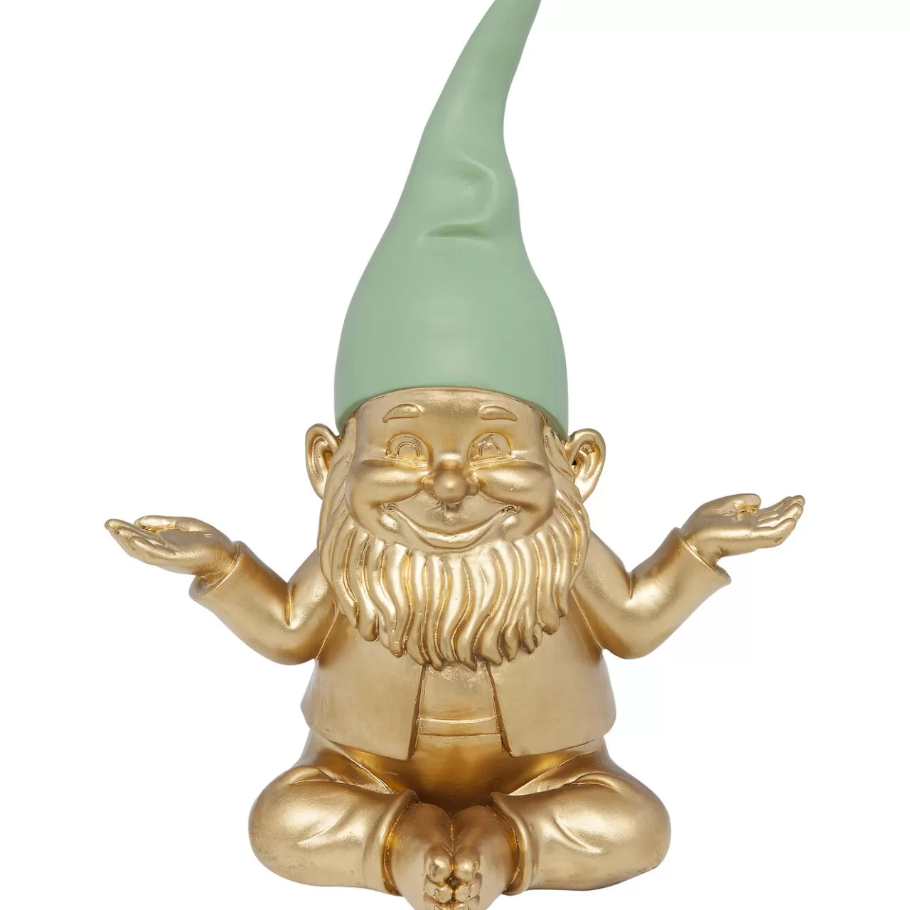 Figurine Décorative Zwerg Meditation Dore Vert 19C*KARE Design Sale