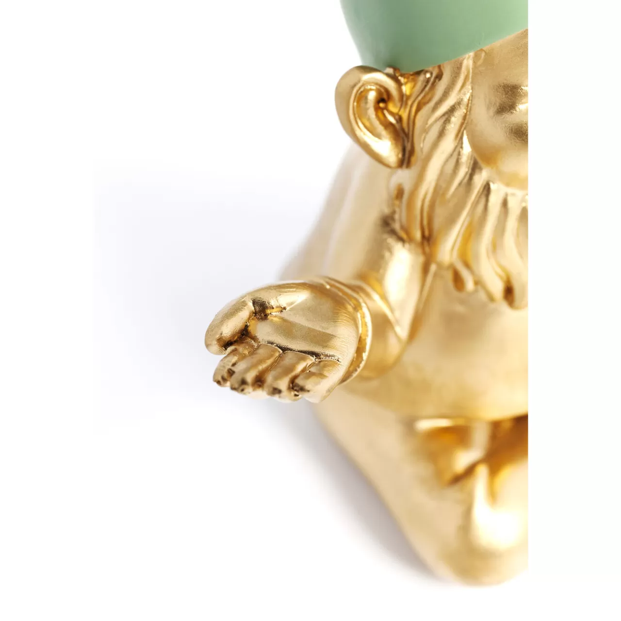Figurine Décorative Zwerg Meditation Dore Vert 19C*KARE Design Sale