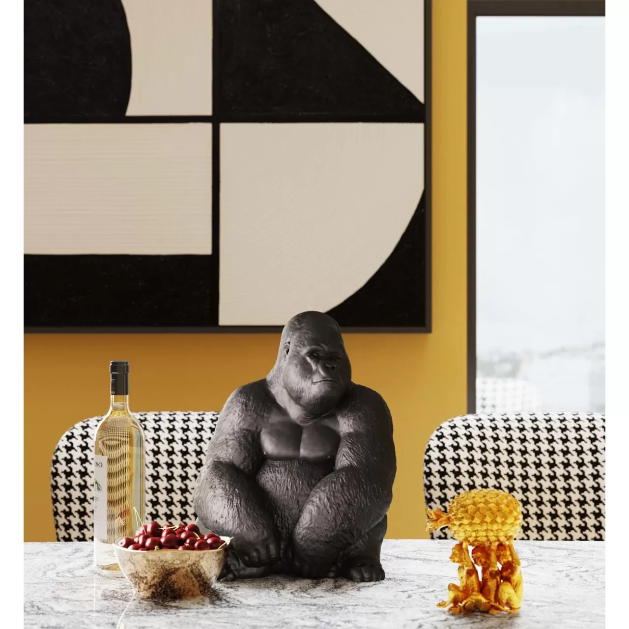 Figurine Décorativemonkey Gorilla Side Medium Noir*KARE Design Cheap