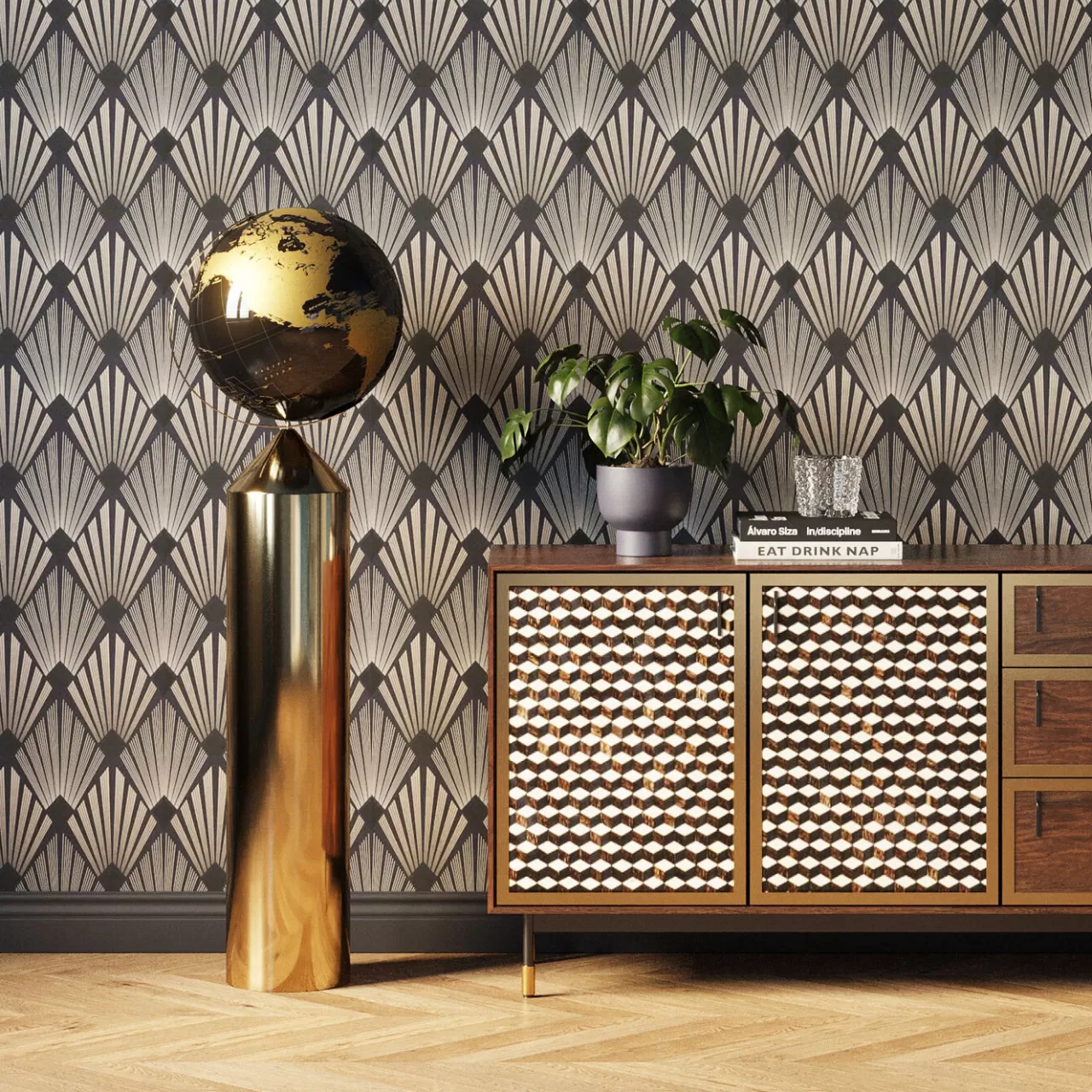 Objet Décoratif Globe Top Dore 132Cm*KARE Design Best