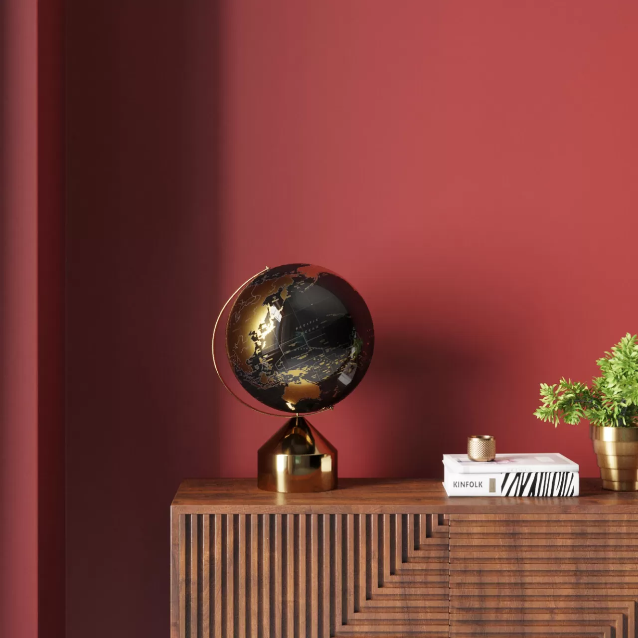 Objet Décoratif Globe Top Dore 47Cm*KARE Design New