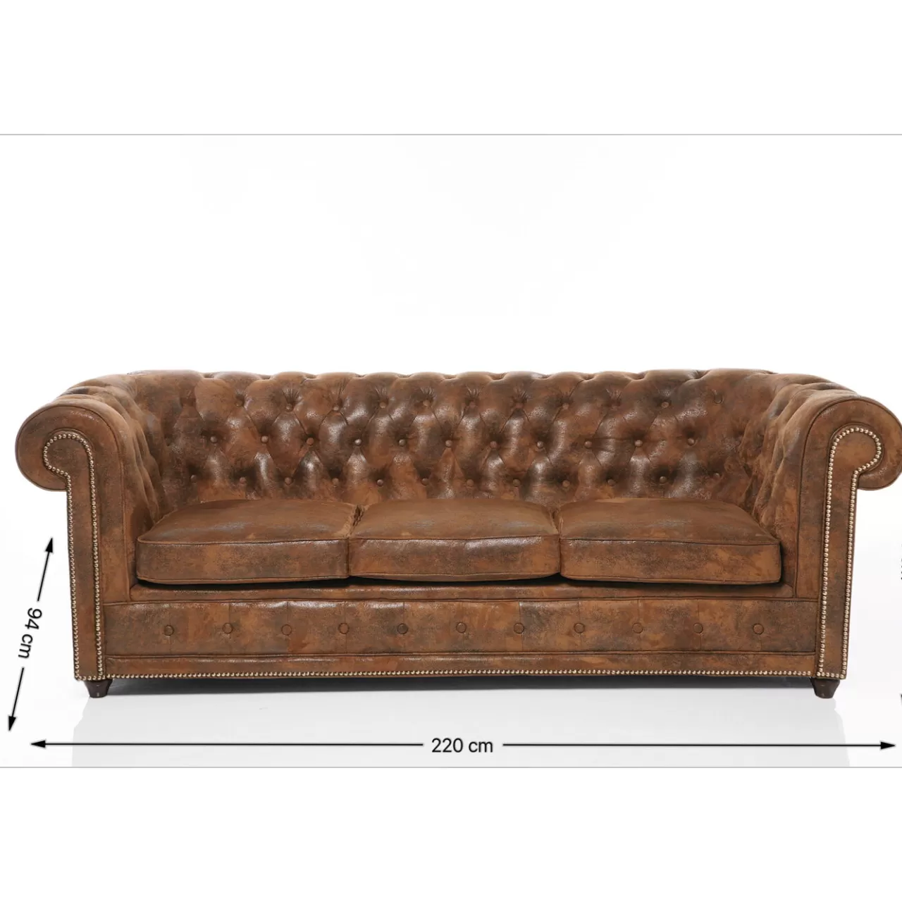 Sofa Cambridge 3 Places Vintage Smart*KARE Design Fashion