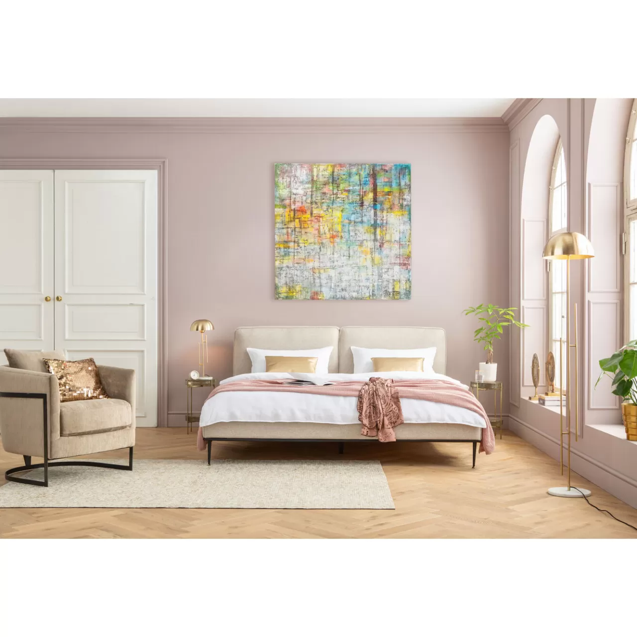 Tableau Acrylique Abstract Colore 150X150*KARE Design Outlet