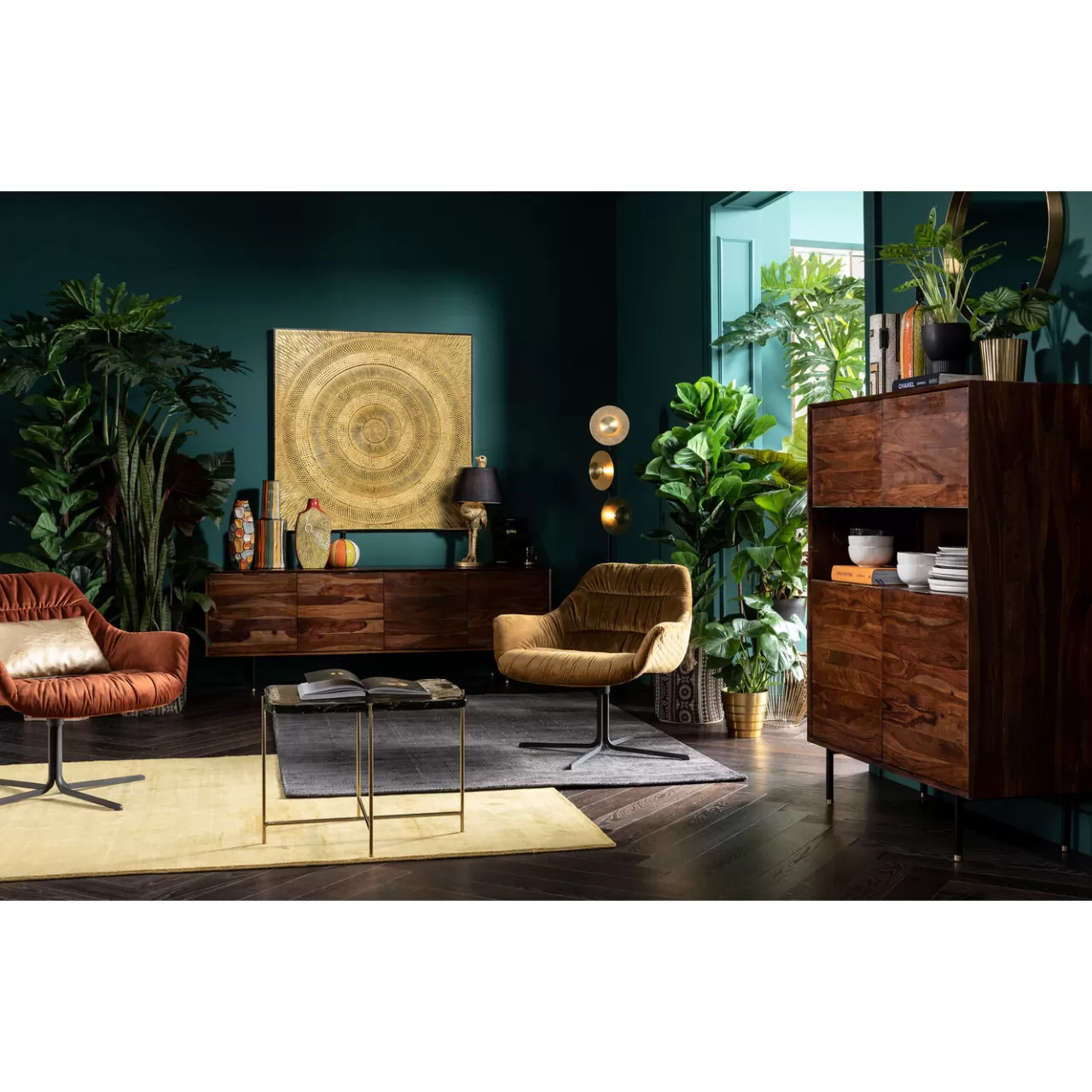 Tableau Décoratif Art Circle Dore 120X120*KARE Design Hot