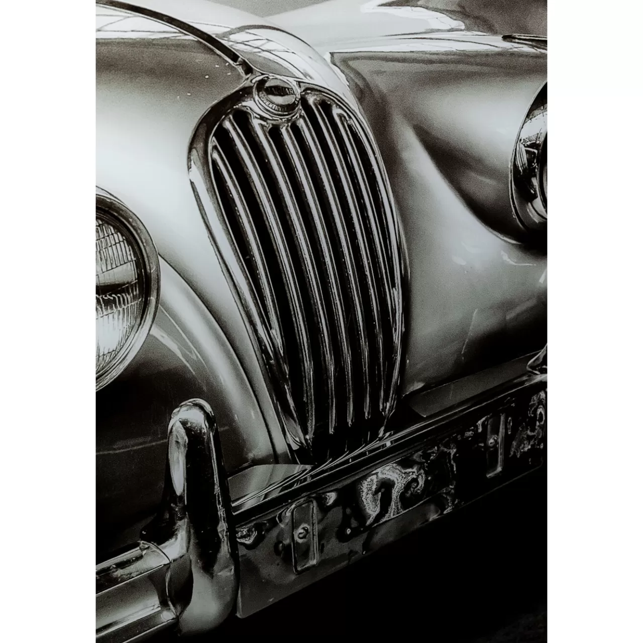 Tableau En Verre Vintage Cabrio 150X100Cm*KARE Design New