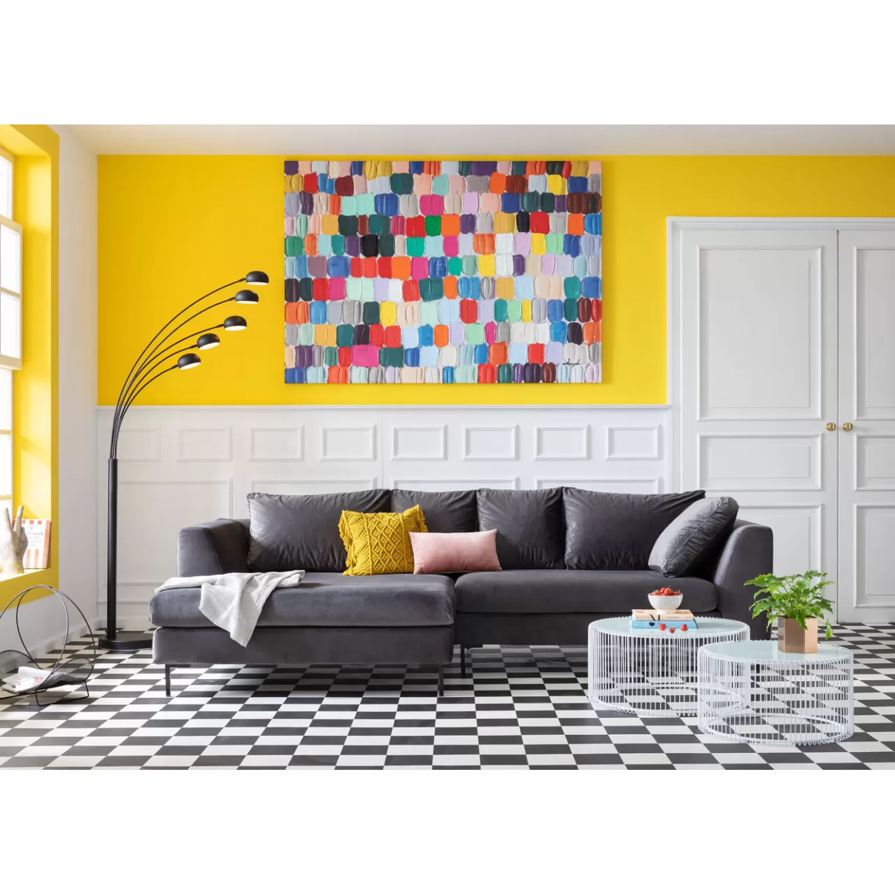 Tableau Touched Colorful Dots 200X140Cm*KARE Design Online