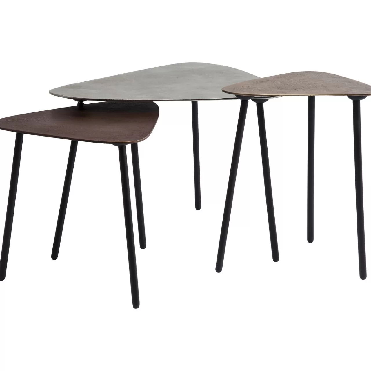 Tables Basses Loft Triangle Vintage (Set De 3)*KARE Design Cheap
