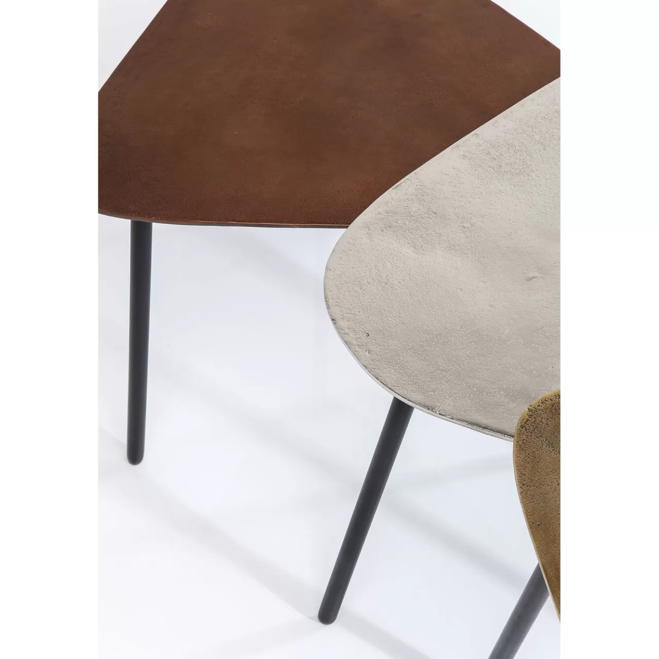 Tables Basses Loft Triangle Vintage (Set De 3)*KARE Design New