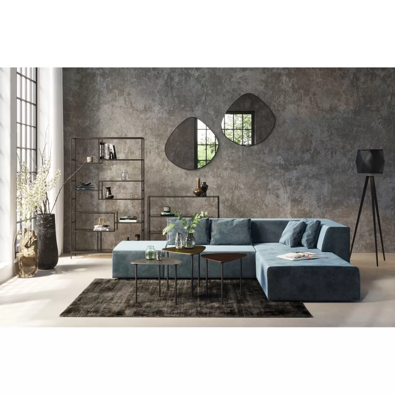 Tables Basses Loft Triangle Vintage (Set De 3)*KARE Design Cheap