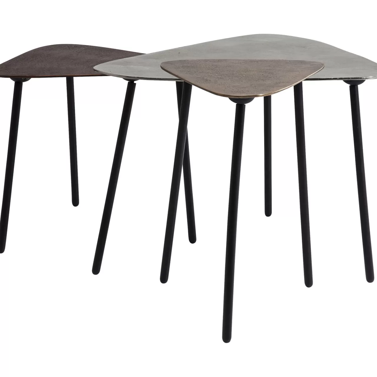 Tables Basses Loft Triangle Vintage (Set De 3)*KARE Design New