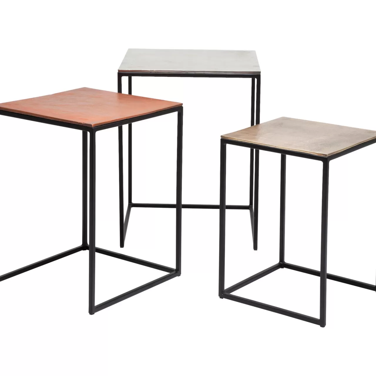 Tables D Appoint Loft Square Vintage (Jeu De 3) 41*KARE Design Shop