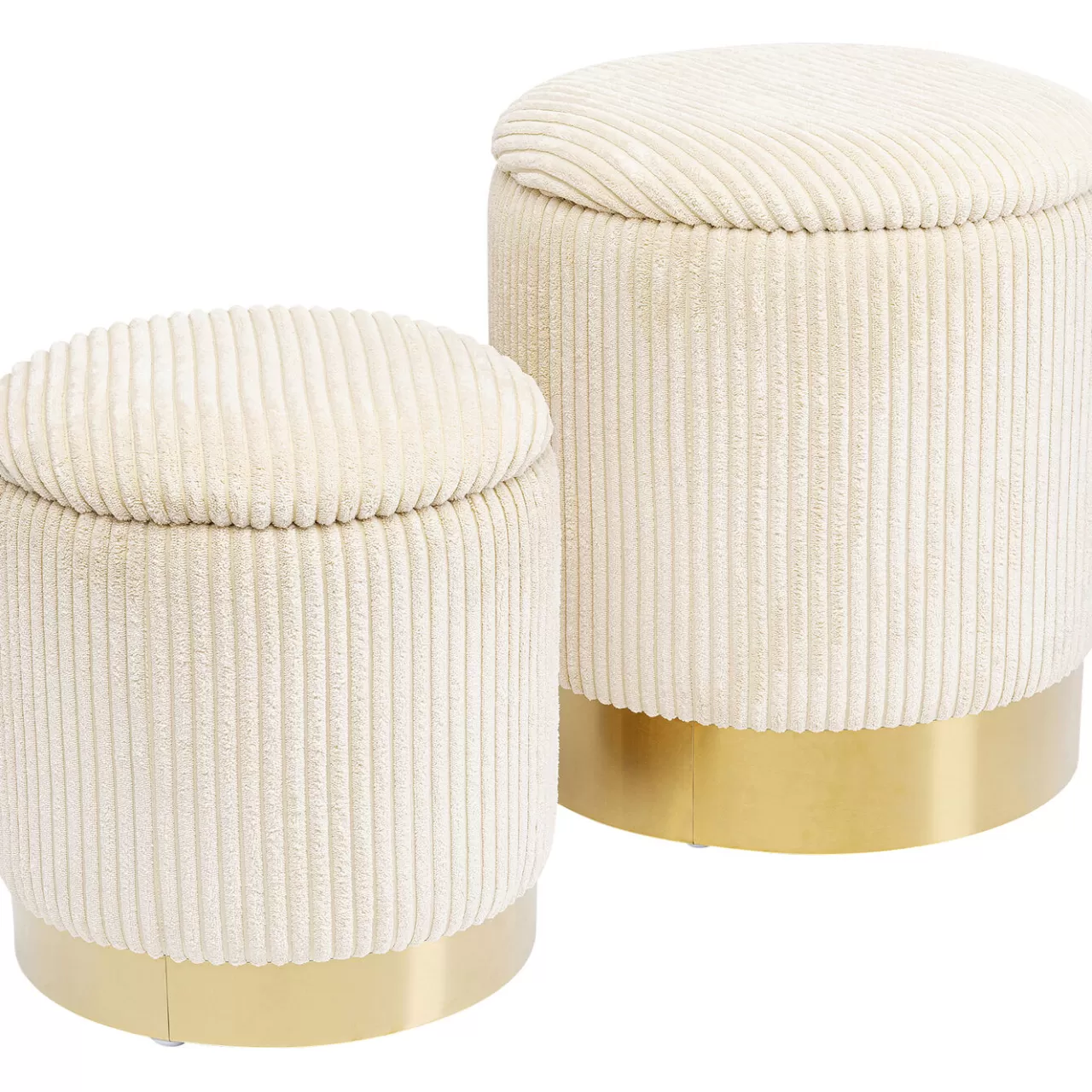 Tabouret Cherry Storage Cord Creme (2/Set)*KARE Design Outlet