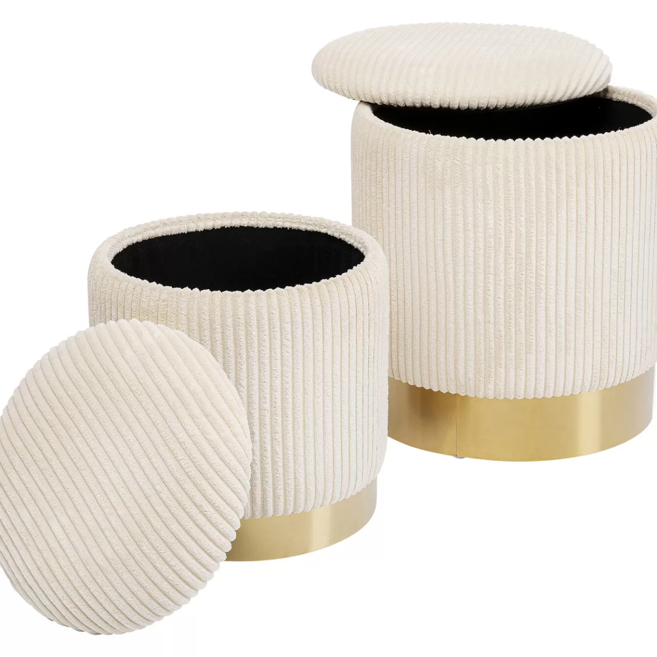 Tabouret Cherry Storage Cord Creme (2/Set)*KARE Design Outlet