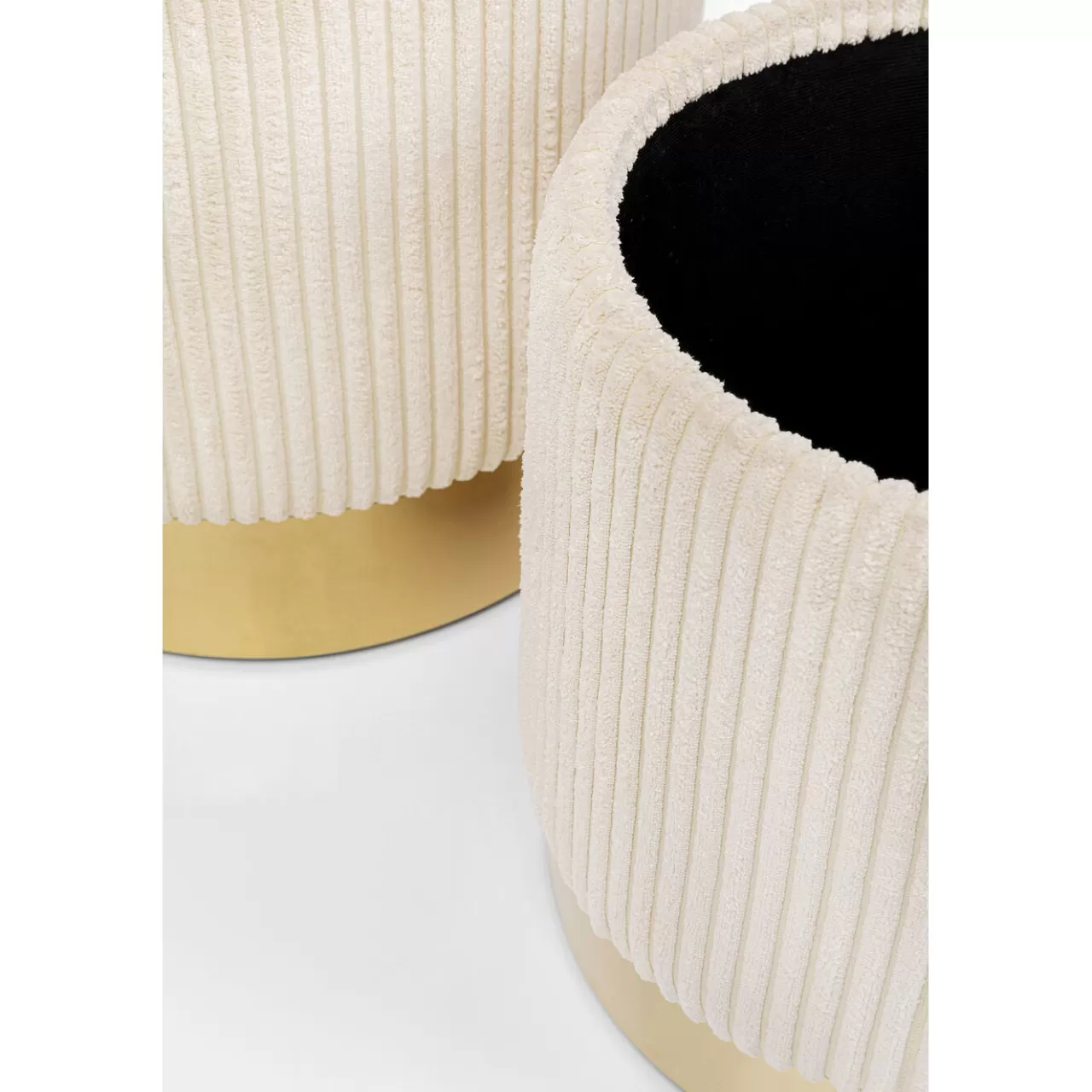 Tabouret Cherry Storage Cord Creme (2/Set)*KARE Design Outlet