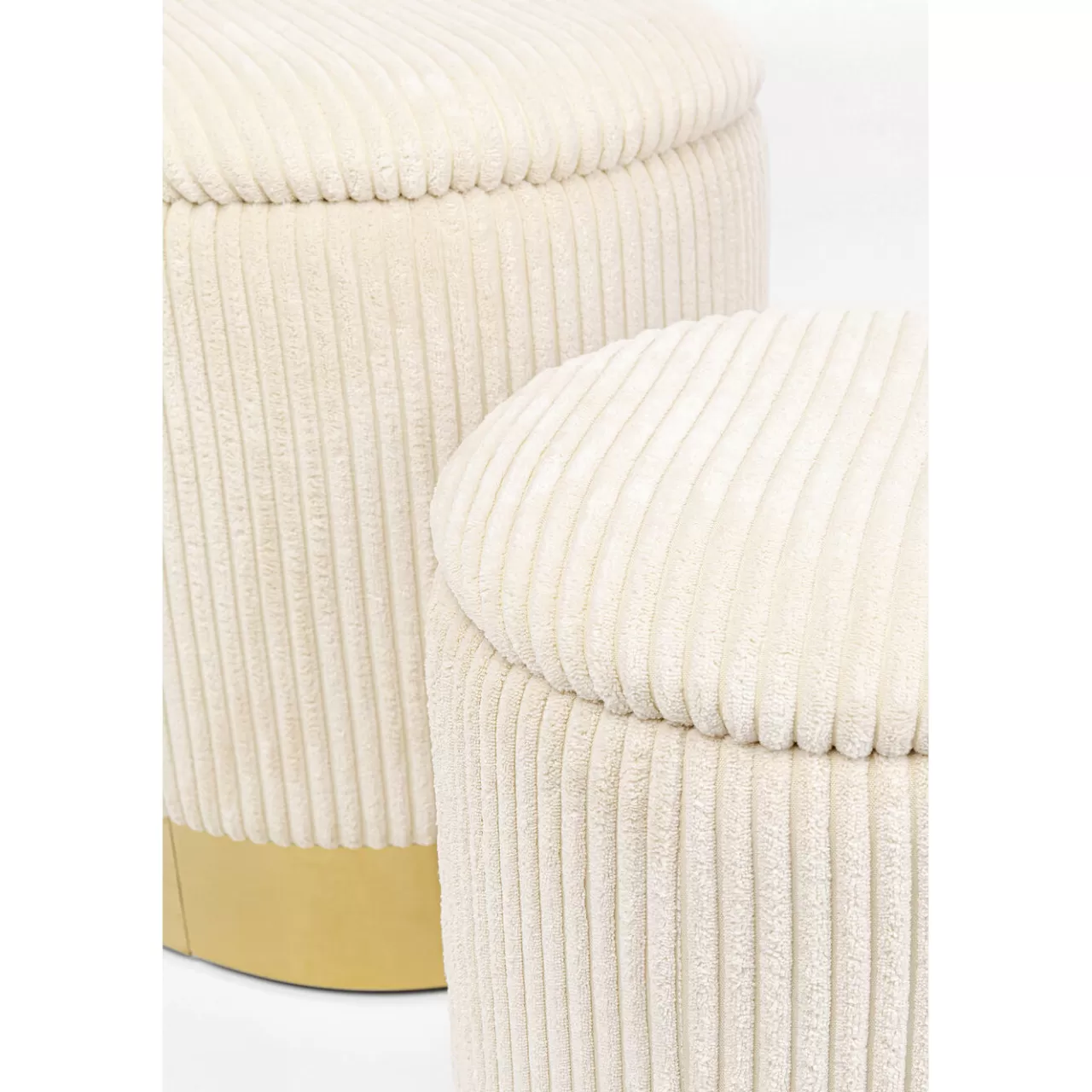 Tabouret Cherry Storage Cord Creme (2/Set)*KARE Design Outlet