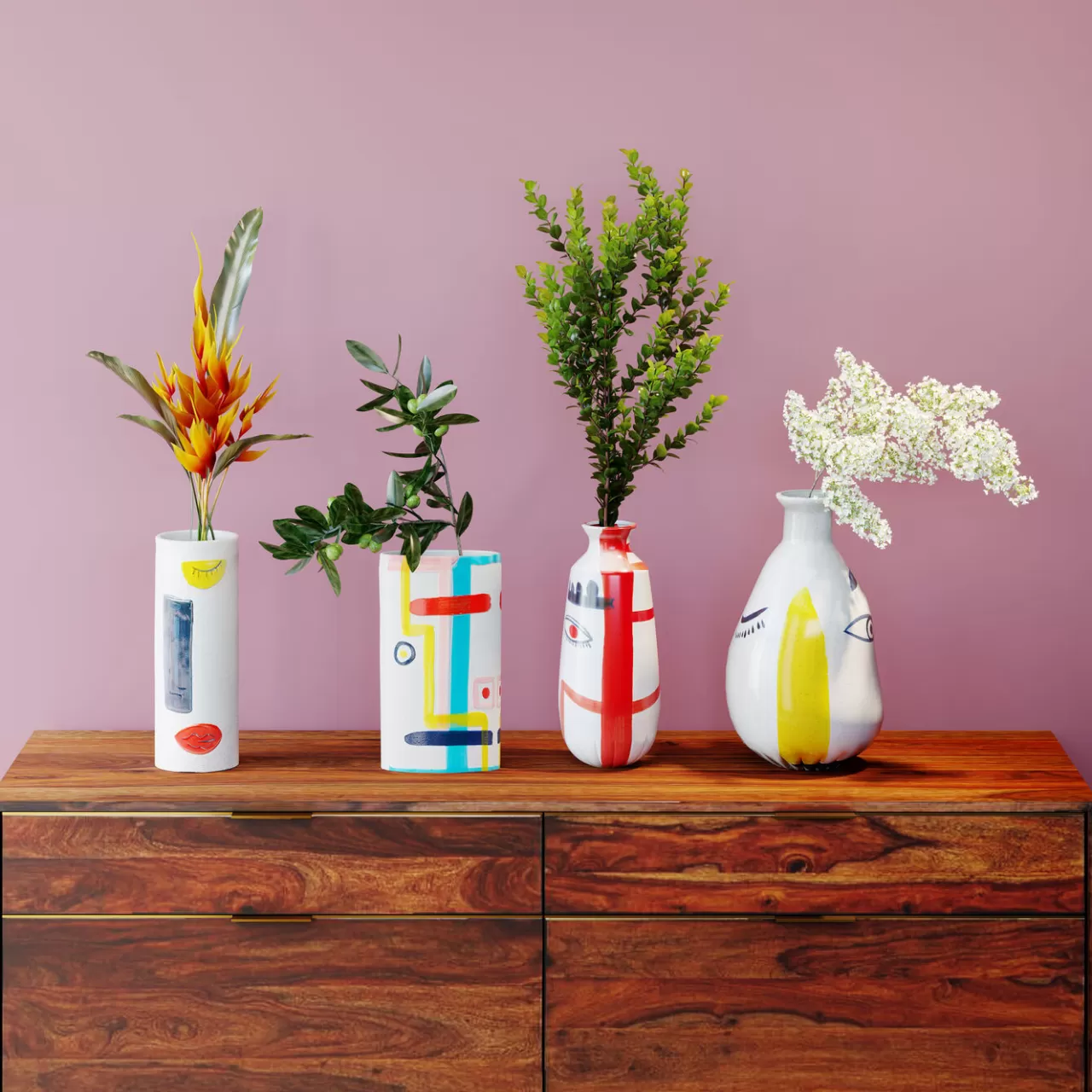 Vase Art Face Colore 23*KARE Design Sale